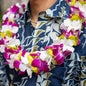 Double Purple & Green Orchid Lei