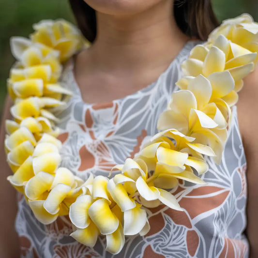 Single Yellow Plumeria Lei