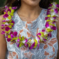 Single Purple & Green Orchid Lei