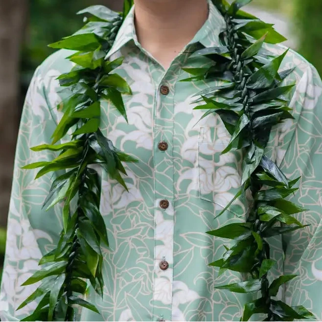Ti Leaf Maile Style Lei