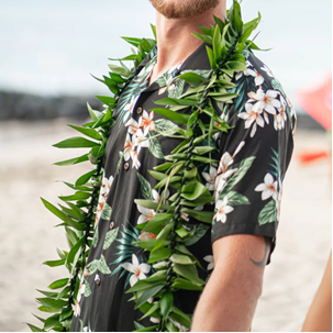 Ti Leaf Maile Style Lei