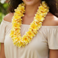 Double Yellow Plumeria Lei